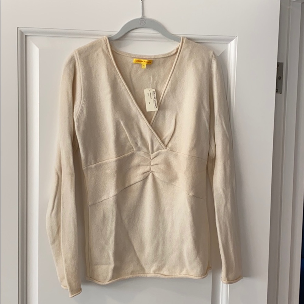 Cream Catherine Malandrino Cashmere Sweater